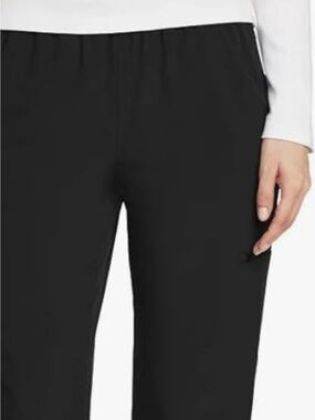 Eddie Bauer Black fleece lined Straight-Leg Pull-On Pants 12 inseam-28